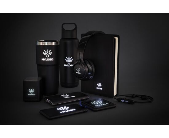 Wireless Ohrhörer mit leuchtendem Logo Schwarz - XD Collection P328.041
