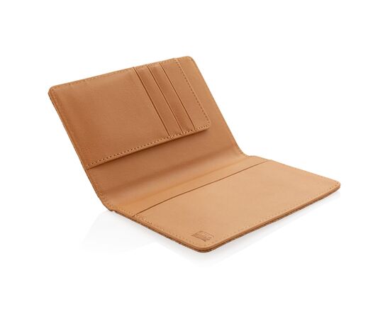 Cork secure RFID passport cover Brown - XD Collection P820.459