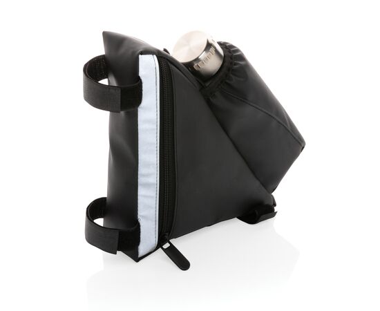 Sacoche réfléchissante pour vélo avec porte bouteille Noir - XD Collection P325.031