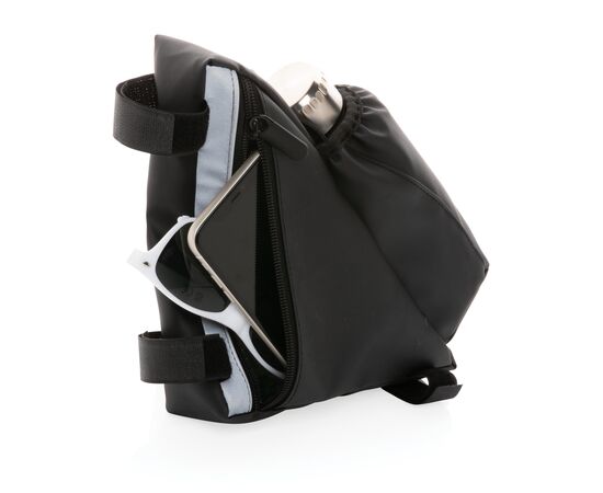 Sacoche réfléchissante pour vélo avec porte bouteille Noir - XD Collection P325.031
