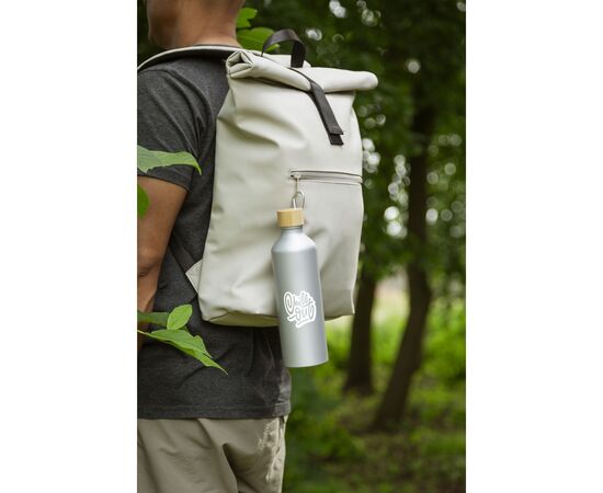 AluBamboo GRS Recycled Alu 750 ml water bottle Silver -  152601