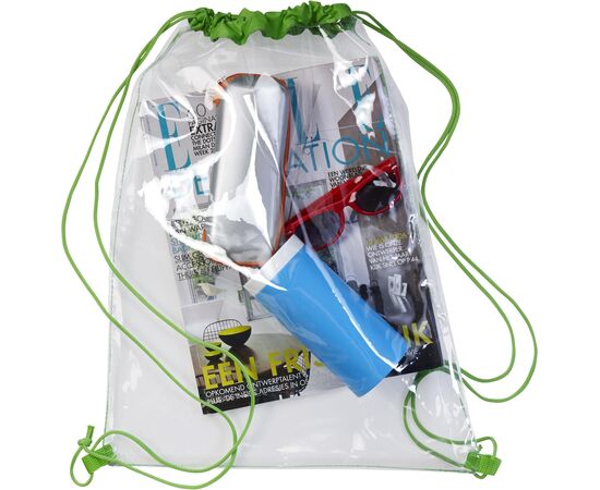 PVC drawstring backpack Kiki White -  0927.002