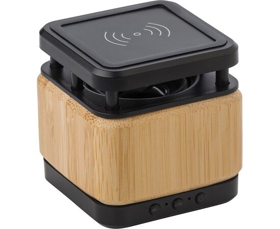 Bamboe en ABS draadloze speaker met lader Nova Bruin -  9319.011