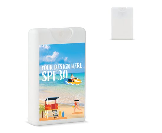 Carte de crédit Spray solaire SPF30 matériau recyclé Blanc -  LT91839-N0001