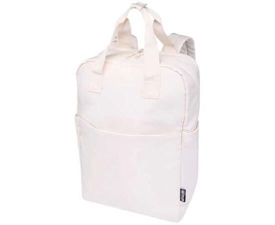 Sac à dos de voyage pour ordinateur portable Trip 14” Aware™ de 9 L en matériaux recyclés Blanc cassé - Unbranded 12076202