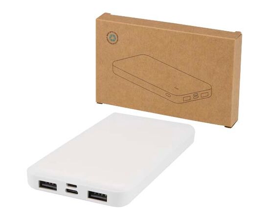 Intan 10.000 mAh 10W recycled plastic power bank White - Unbranded 12445801