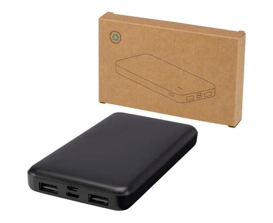 Intan powerbank van 10.000 mAh 10 W van gerecycled plastic Zwart - Unbranded 12445890
