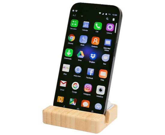 Algol Smartphonehalterung  aus recyceltem Kunststoff mit Fidget-Toy mit Bambusdetails Holz - Unbranded 12446671