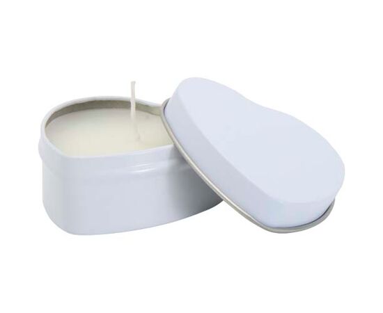 Blissful heart-shaped tin candle with vanilla aroma White - Unbranded 12635301