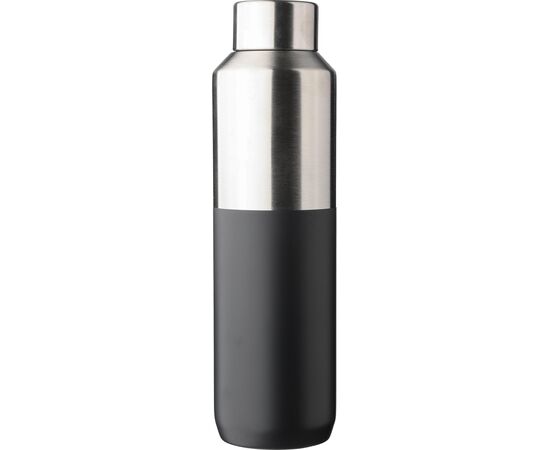 Gerecyclede roestvrijstalen dubbelwandige drinkfles (600 ml) Esen Zwart -  1267376.001