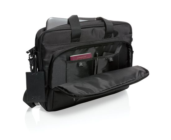 Sac ordinateur 15,6" Voyager en RPET avec anti RFID Noir - Swiss Peak P732.071