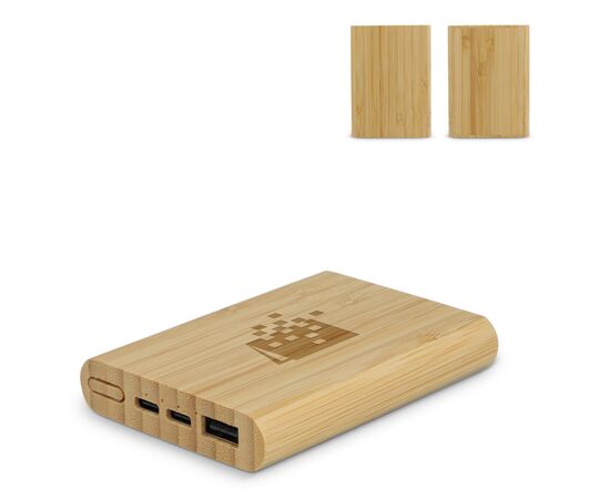 Powerbank Bamboo 5000 mAh Natuur -  LT95513-N0094