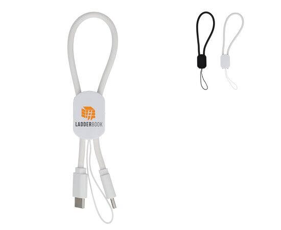 Câble USB-C format porte-clés 60 W  Blanc -  LT95663-N0001