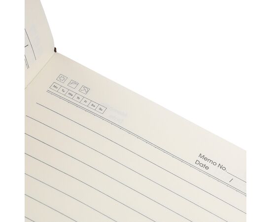Gerecycled PU-notitieboek (A5) Elian Grijs -  1274007.003