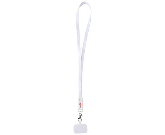 Tour de cou pour smartphone Franz en plastique recyclé avec synchronisation des données intégrée et câble 5 en 1 pour charge rapide de 65 W Blanc - Unbranded 12444701