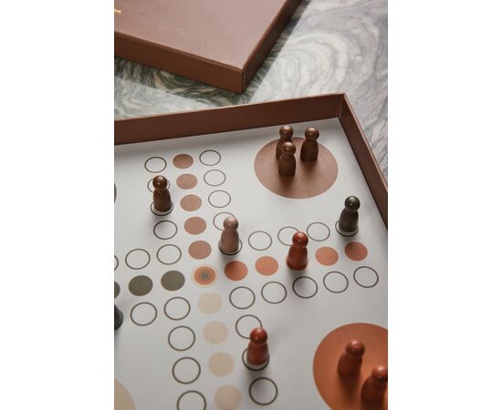VINGA 3-in-1 gezelschapsspelletjes box Bruin - Vinga V262001
