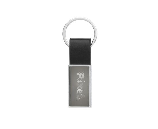 Luxe PU sleutelhanger RCS gerecycled zinc alloy Zwart - XD Collection P191.6401