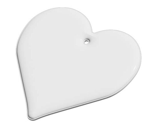 RFX&#8482; H-16 heart-shaped lightweight reflective PVC hanger White - RFX™ 1PR13401