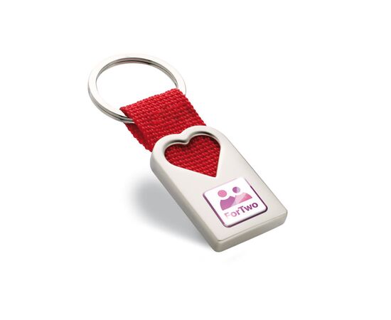 Porte clef coeur en métal Rouge -  MO7155-05