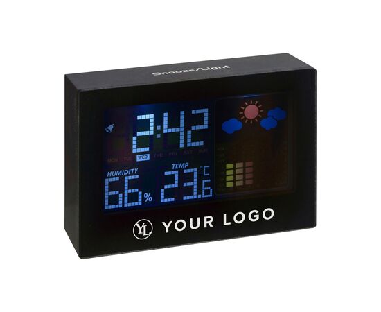 Wetterstation aus Kunststoff Halima Schwarz -  4787.001
