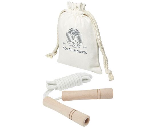 Denise Holz-Springseil im Baumwollbeutel Offwhite, Holz - Unbranded 12702002