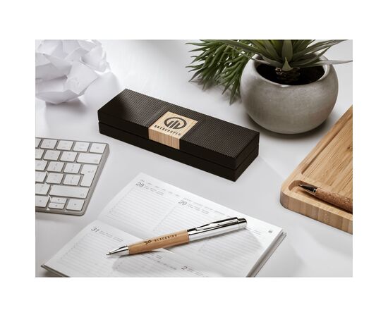 Bamboo Pen Set Kugelschreiber Schwarz -  13329820