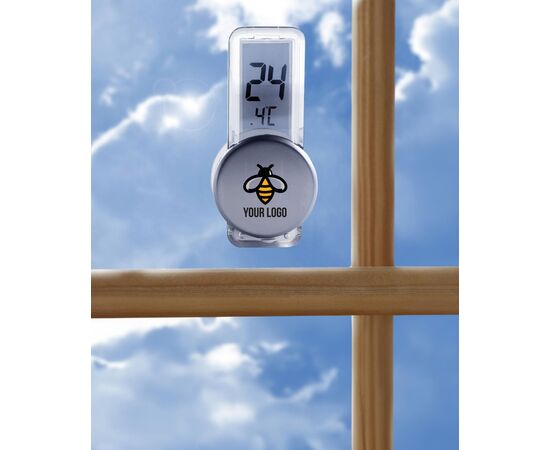 Thermometer aus Kunststoff Roxanne Silber -  6201.032