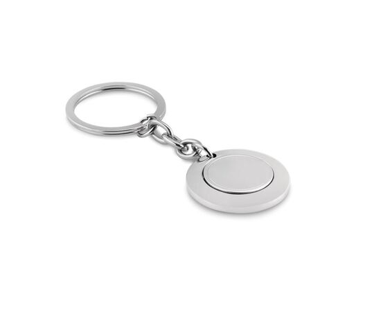 Porte-clés avec jeton aimanté Argent brillant -  MO9289-17