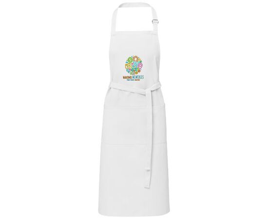 Andrea 240 g/m² apron with adjustable neck strap White - Unbranded 11333401