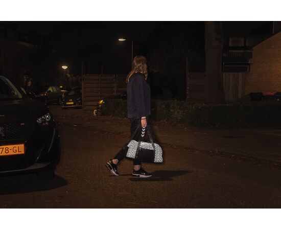 Sac week-end en RPET réfléchissant avec traceur AWARE™ Noir - XD Collection P707.081