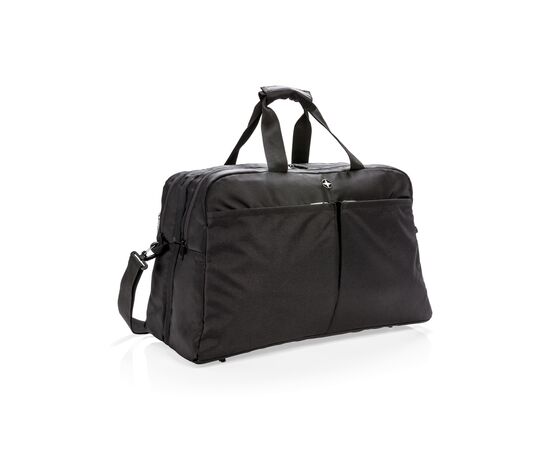Swiss Peak RFID weekendtas met kofferopening en laptopvak Zwart - Swiss Peak P762.271