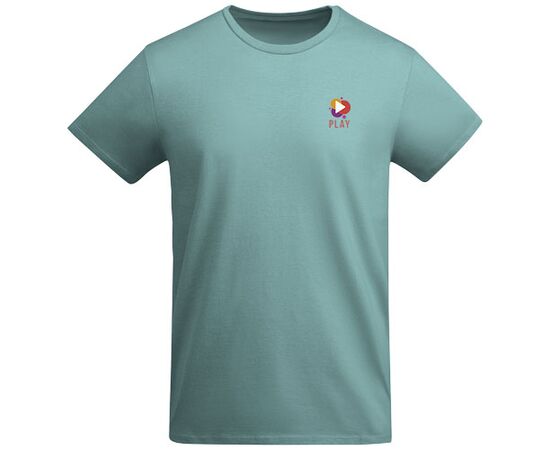 T-shirt Breda en coton organique à manches courtes pour enfant Dusty Blue - Roly K66981MG