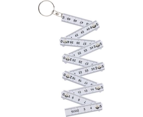 Porte-clés mètre-pliant en plastique de 50cm Holly Blanc -  710453.002