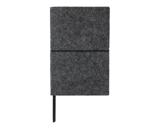 Cahier A5 à couverture souple en feutre recyclé certifié GRS Noir - XD Collection P774.471