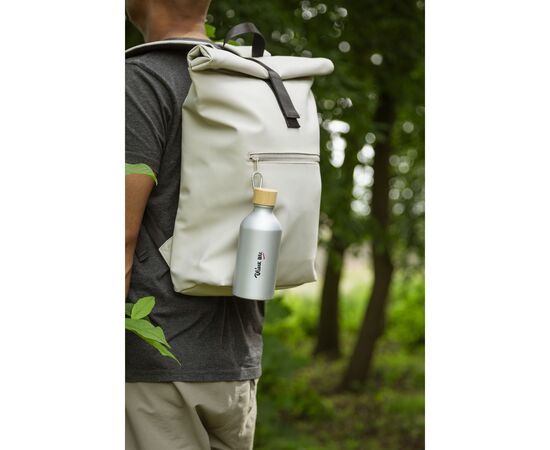 AluBamboo GRS Recycled Alu 500 ml water bottle Silver -  152501