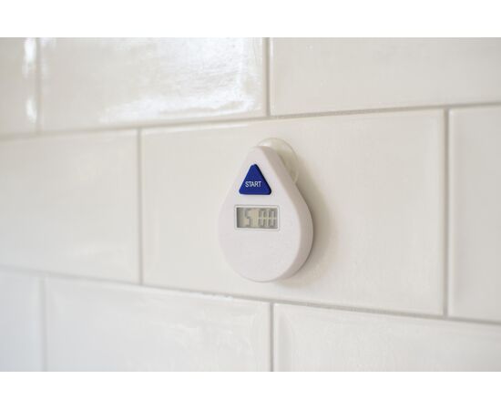 Minuteur digital de douche en ABS Kendrick Blanc -  966254.002