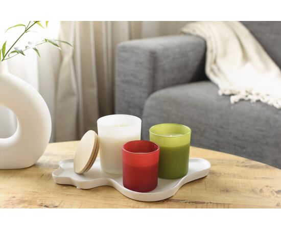 Glazen kaars Lucas Zwart -  971833.001