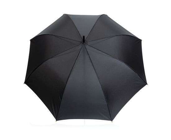 27" Impact AWARE™ RPET 190T auto open bamboe paraplu Zwart - XD Collection P850.661
