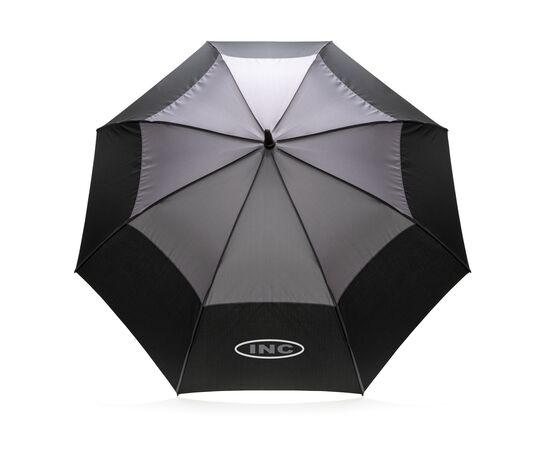 27" Impact AWARE™ RPET 190T auto open stormproof paraplu Antraciet - XD Collection P850.682