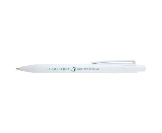 Unica balpen van gerecycled plastic (blauwe inkt) Wit - Unbranded 10796501