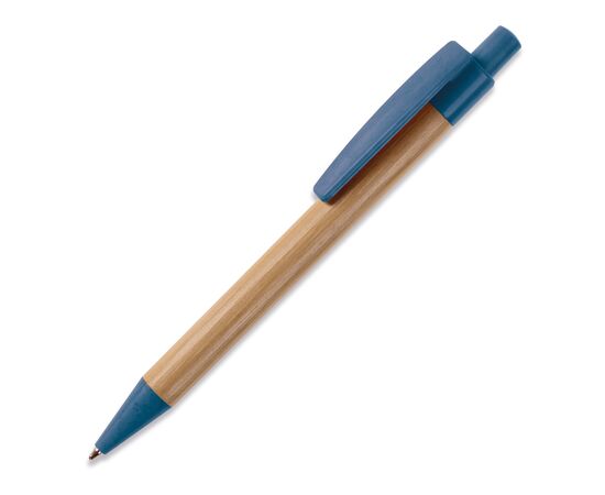 Stylo bille en bambou et paille de blé Bleu -  LT87284-N0011