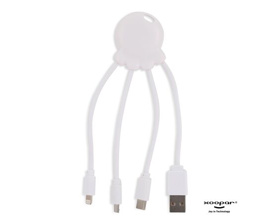 2087 | Xoopar Octopus Charging cable Blanc - Xoopar LT41005-N0001