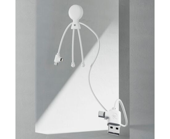 2089 | Xoopar Mr. Bio Long Power Delivery Cable with data transfer Weiß - Xoopar LT41007-N0001