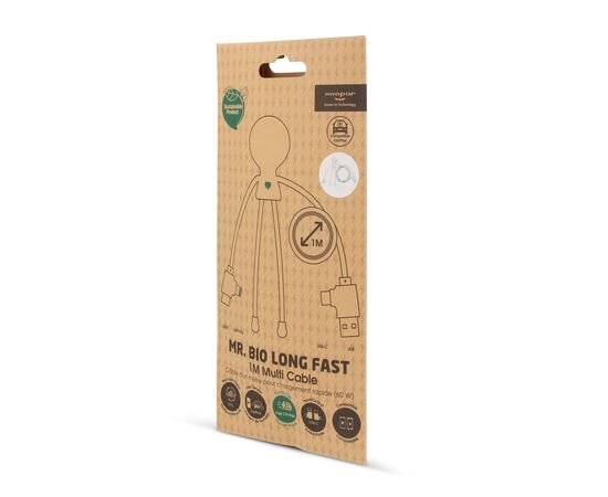 2089 | Xoopar Mr. Bio Long Power Delivery Cable with data transfer Weiß - Xoopar LT41007-N0001