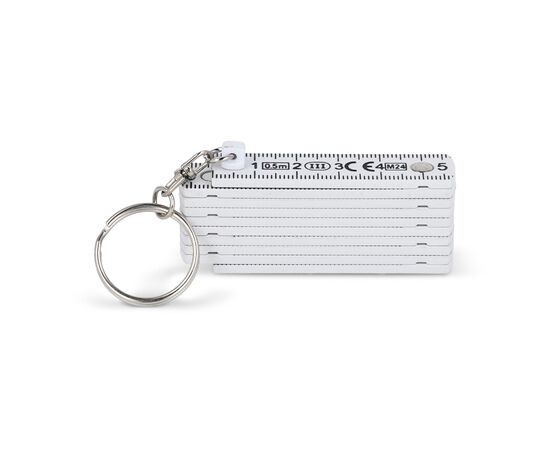 Règle calibrée pliable anneau 0,5m Blanc -  LT90200-N0001