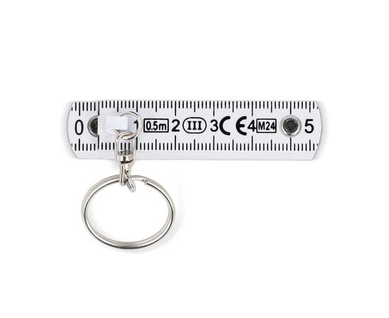 Règle calibrée pliable anneau 0,5m Blanc -  LT90200-N0001