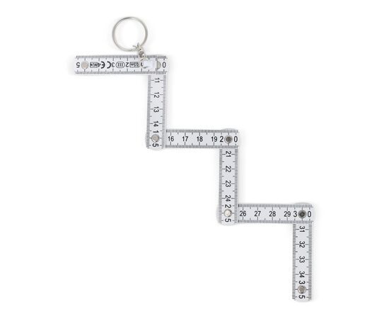 Règle calibrée pliable anneau 0,5m Blanc -  LT90200-N0001