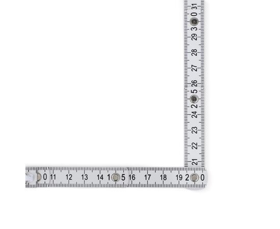 Règle calibrée pliable anneau 0,5m Blanc -  LT90200-N0001