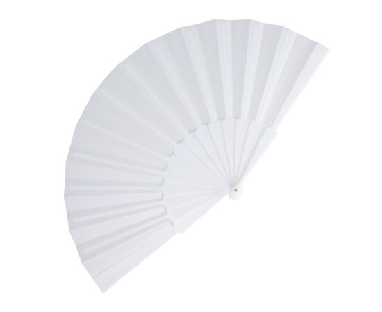 Hand fan plastic &amp; polyester White -  LT90522-N0001