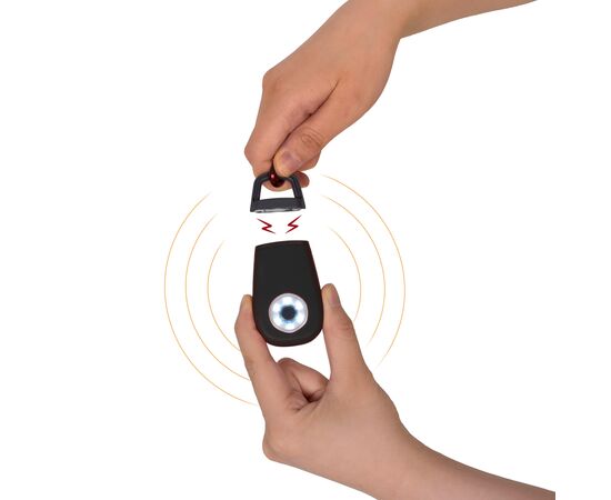 Persoonlijk alarm sleutelhanger gerecycled materiaal Zwart -  LT93327-N0002